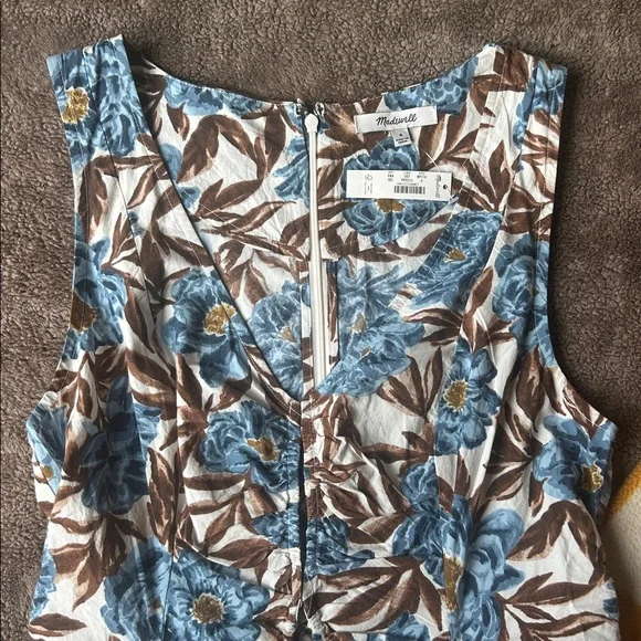 Madewell NWT Sleeveless V-Neck Midi Dress in Floral - Size 4 - Picture 8 of 12